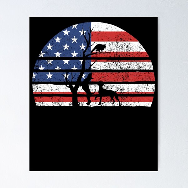 Item preview, Patriotic Coonhunter USA Flag Hunting Dog Coon Hound Gear designed and sold by DynamicDesign.