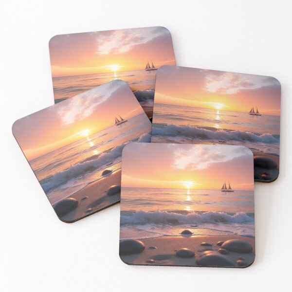 Item preview, A tranquil ocean scene at sunset designed and sold by Giuseppe Cammino.