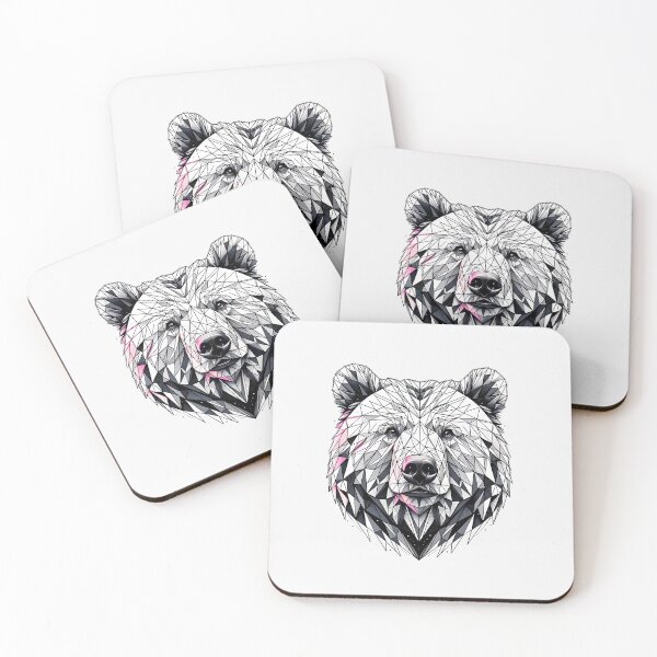 Item preview, Geometric Bear Art Modern Wildlife Polygon Design designed and sold by Furr-n-Purr.