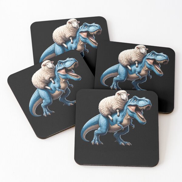 Item preview, Sheep Riding Dinosaur Farm Lover designed and sold by Kimberley King Art  King Art.