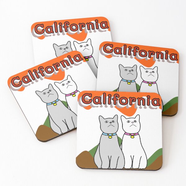 Item preview, 2 Domestic cats in California designed and sold by MigWhimsy.