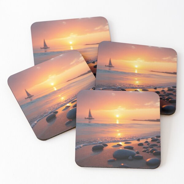 Item preview, A tranquil ocean scene at sunset designed and sold by Giuseppe Cammino.