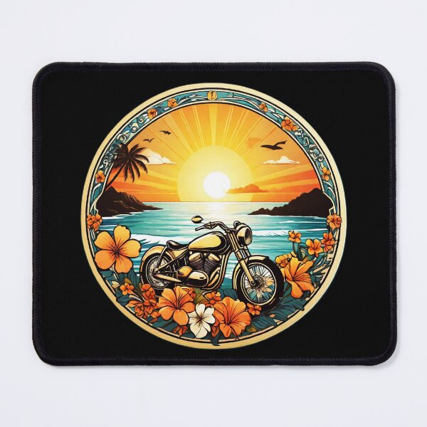 Item preview, Vintage Pocket Bike at Sunset on a Hawaiian Beach with Orchids designed and sold by NautiChic.