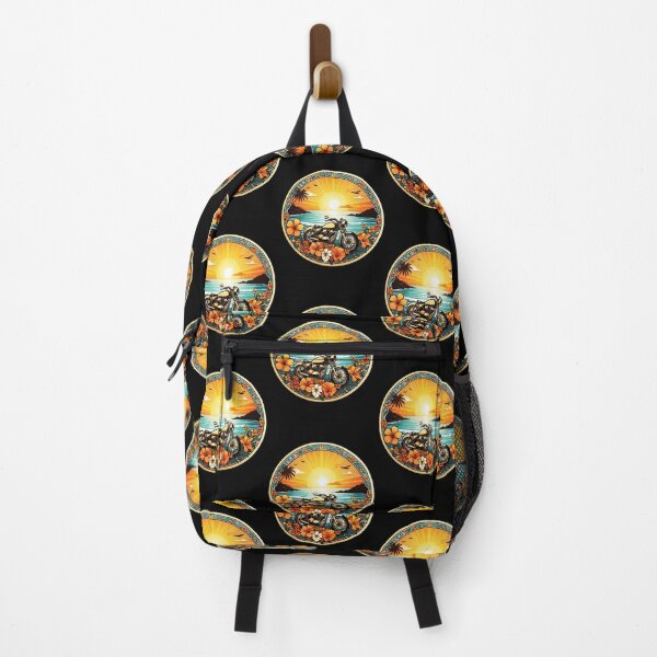 Item preview, Vintage Pocket Bike at Sunset on a Hawaiian Beach with Orchids designed and sold by NautiChic.