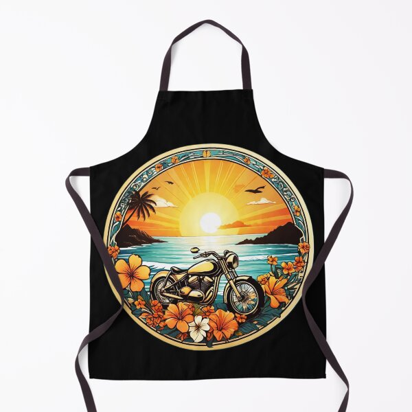 Item preview, Vintage Pocket Bike at Sunset on a Hawaiian Beach with Orchids designed and sold by NautiChic.