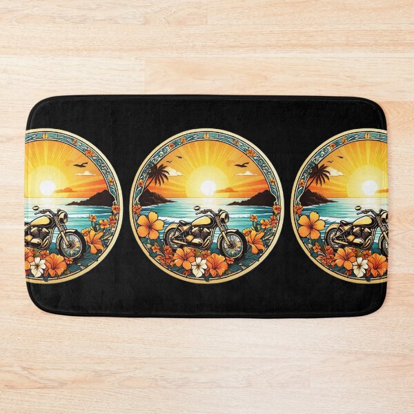 Item preview, Vintage Pocket Bike at Sunset on a Hawaiian Beach with Orchids designed and sold by NautiChic.