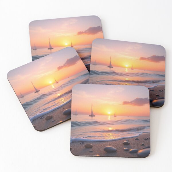 Item preview, A tranquil ocean scene at sunset designed and sold by Giuseppe Cammino.