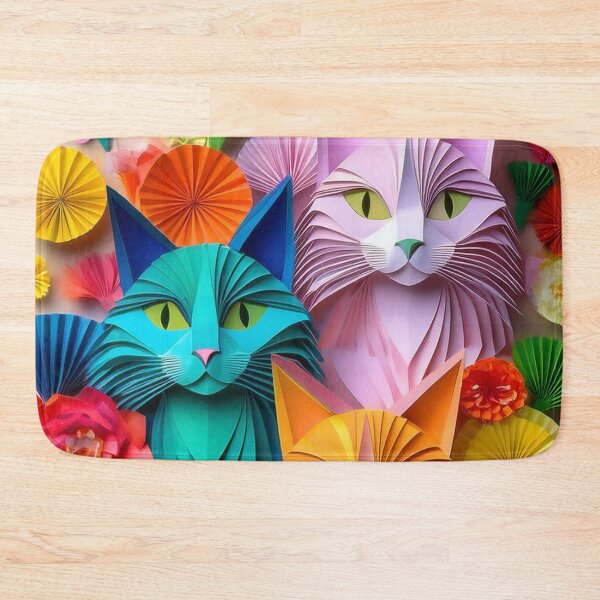 Item preview, Colrful cats and flowers art designed and sold by Photopat.