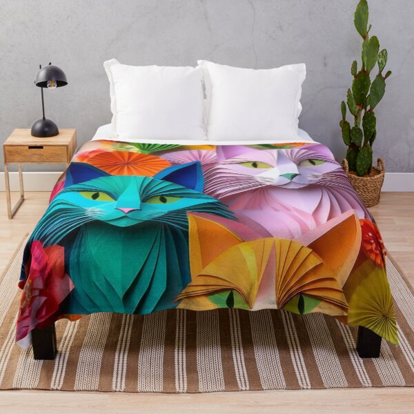 Item preview, Colrful cats and flowers art designed and sold by Photopat.
