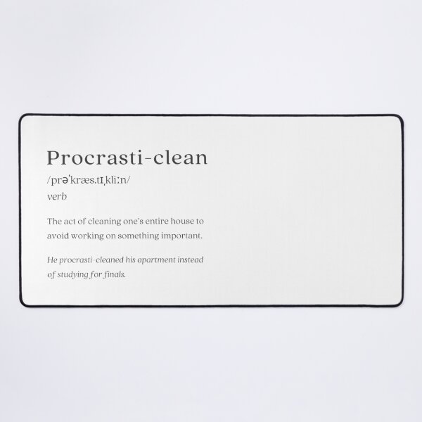 Artikelvorschau, Wörterbuch: Procrasti-clean entworfen und verkauft von nature. electrified..