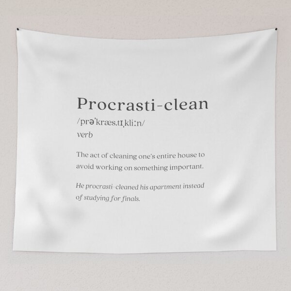 Item preview, Dictionary: Procrasti-clean designed and sold by nature. electrified..