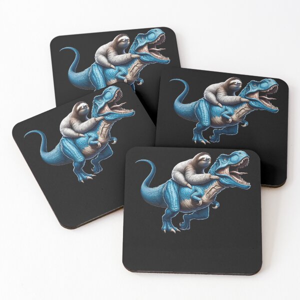 Item preview, Sloth Riding Dinosaur Lover designed and sold by Kimberley King Art  King Art.