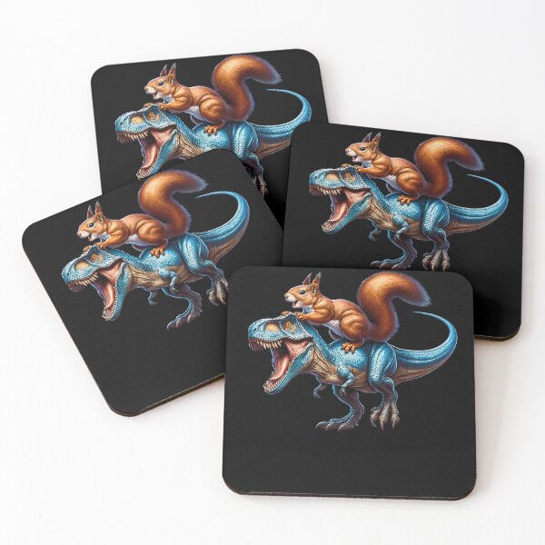 Item preview, Squirrel Riding Dinosaur Lover designed and sold by Kimberley King Art  King Art.