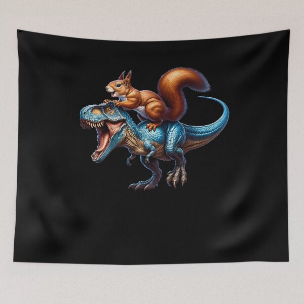 Item preview, Squirrel Riding Dinosaur Lover designed and sold by Kimberley King Art  King Art.