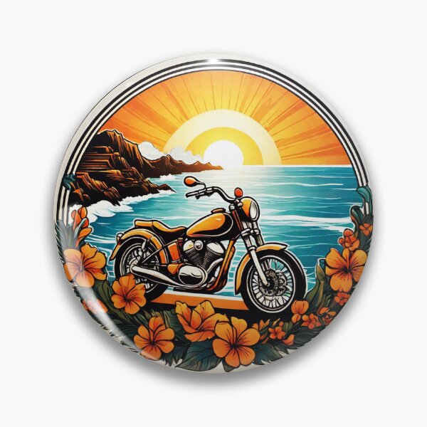 Item preview, Vintage Speed Bike at Sunset on a Hawaiian Beach with Orchids designed and sold by NautiChic.