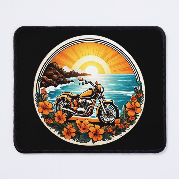 Item preview, Vintage Speed Bike at Sunset on a Hawaiian Beach with Orchids designed and sold by NautiChic.