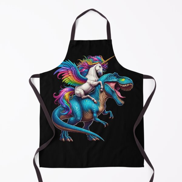 Item preview, Rainbow Unicorn Riding Dinosaur Lover designed and sold by Kimberley King Art King Art.