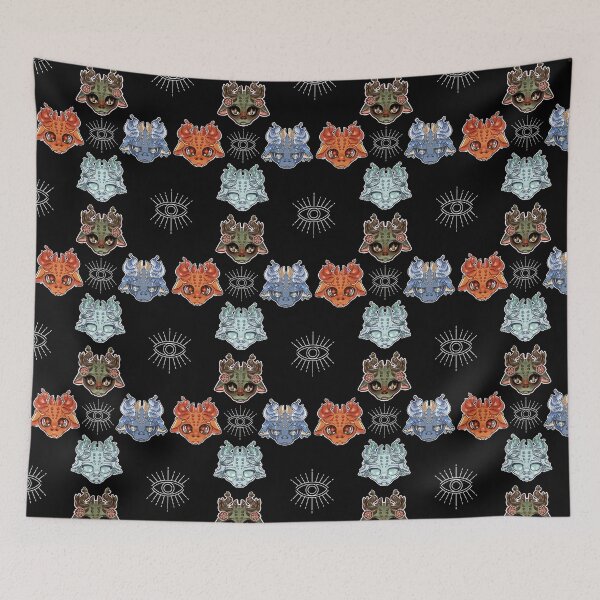 Item preview, five elemental dragons kawaii cute anime style designed and sold by mondaycat.