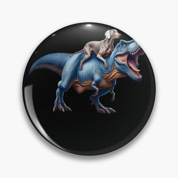 Item preview, Weimaraner Riding Dinosaur Lover designed and sold by Kimberley King Art  King Art.