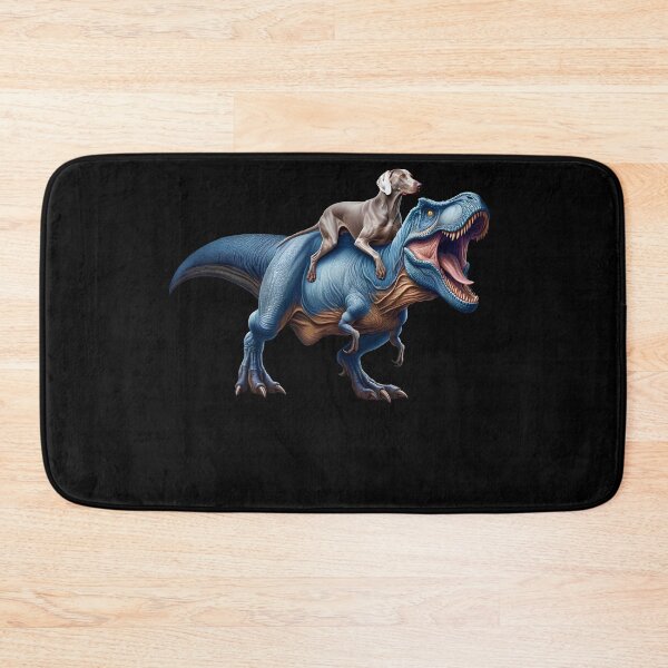 Item preview, Weimaraner Riding Dinosaur Lover designed and sold by Kimberley King Art  King Art.