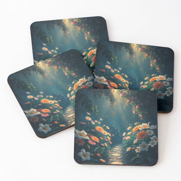 Item preview,  Flower Garden beautiful expressionist art nouveau vintage art designed and sold by Vintage Designs +.
