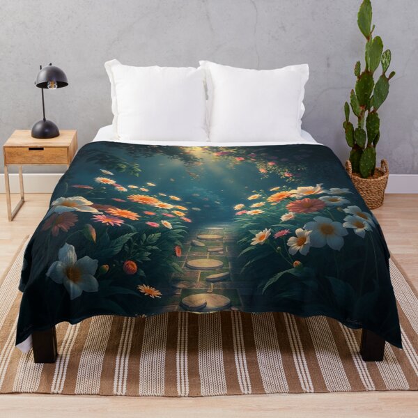 Item preview, Flower Garden beautiful expressionist art nouveau vintage art designed and sold by Vintage Designs +.