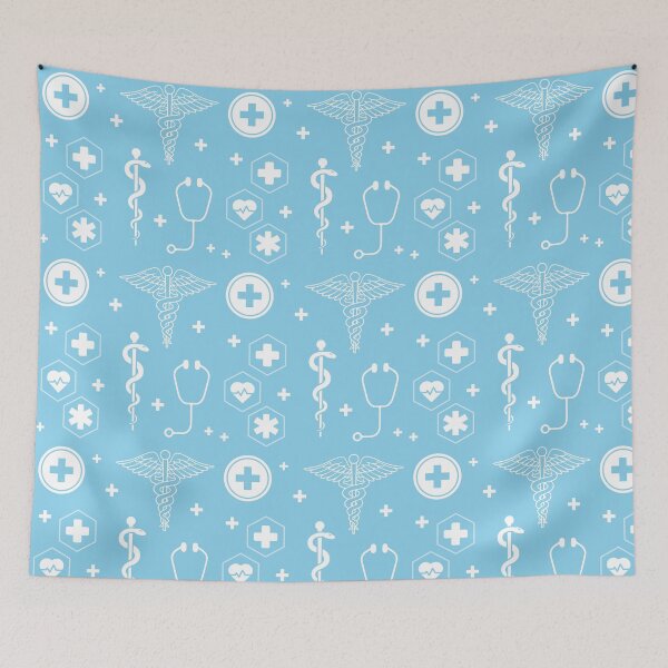 Item preview, Medical Pattern (Sky Blue) designed and sold by lazyyellowsheep.