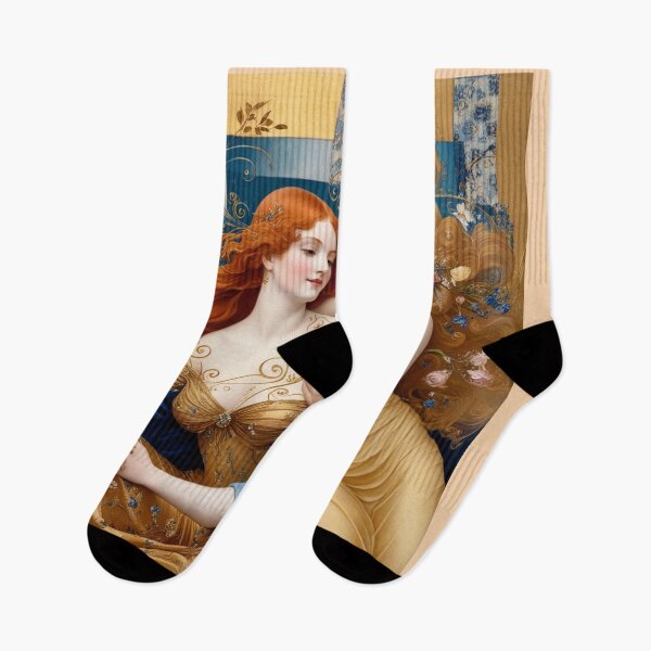 Item preview,  Beautiful painting of two  Art Nouveau Renaissance Impressionistic women together after Gustav Klimt designed and sold by Vintage Designs +.