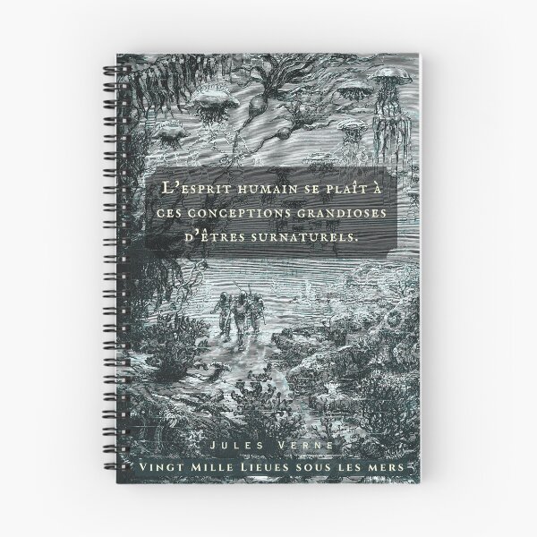 Item preview, Citation de Jules Verne: “L'esprit humain se plaît à ces conceptions grandioses d'êtres surnaturels.” designed and sold by artbleed.