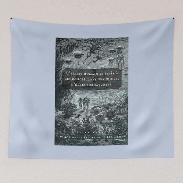 Item preview, Citation de Jules Verne: “L'esprit humain se plaît à ces conceptions grandioses d'êtres surnaturels.” designed and sold by artbleed.