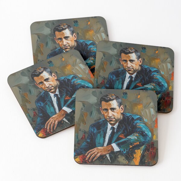 Item preview, J.D. Salinger Abstract Oil Painting Portrait designed and sold by PopCultureArtShop.