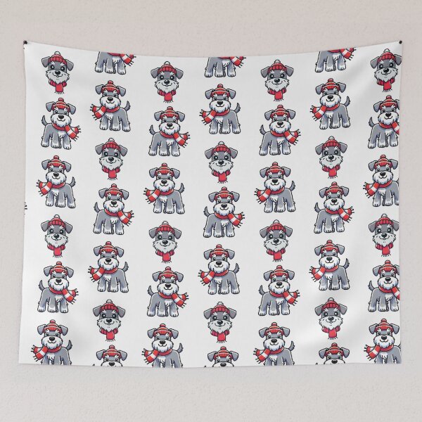 Item preview, Schnauzers navideños designed and sold by AntiqueImages.