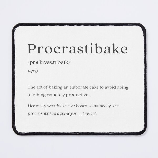 Artikelvorschau, Wörterbuch: Procrastibake entworfen und verkauft von nature. electrified..