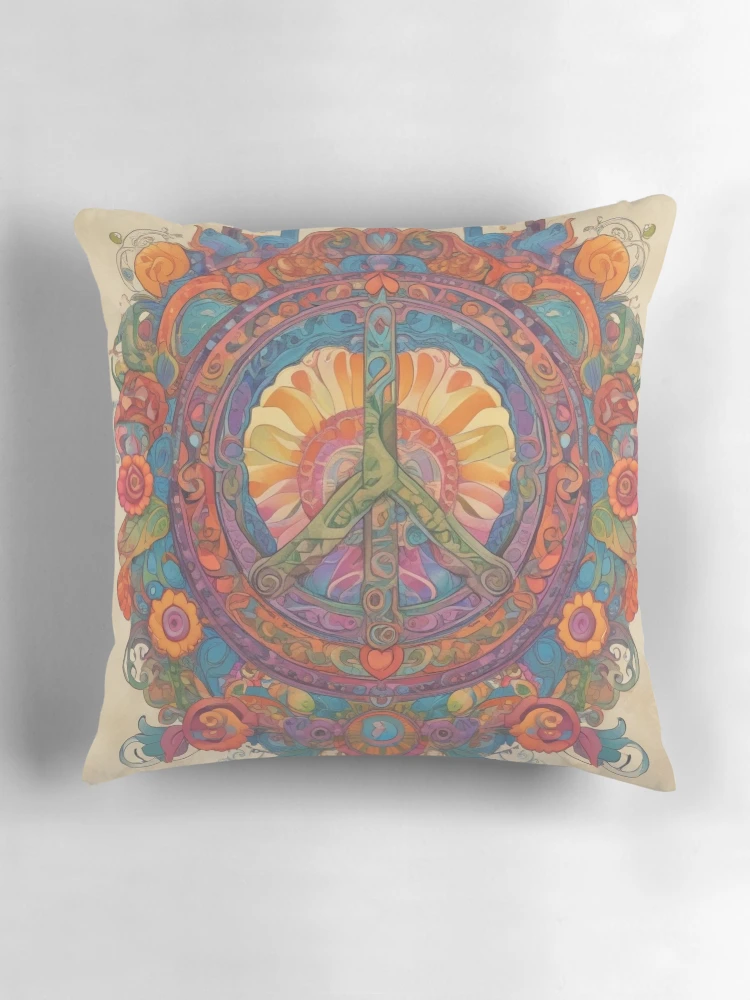 Thumbnail 3 of 4, Pillow, Colorful Unity designed and sold by S-R-TDesign.
