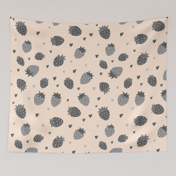 Item preview, Black and white strawberries designed and sold by pinkyfish1010.