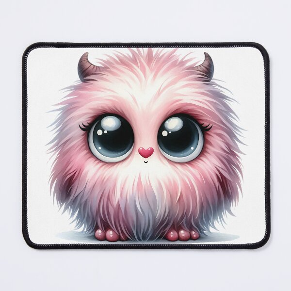Item preview, Cute Valentines Heart Fluffy Monster designed and sold by MoonMonkeyNbear.
