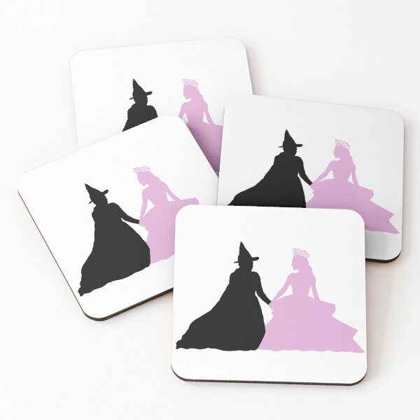 Item preview, Elphaba and Glinda silhouettes. Wicked inspired. designed and sold by DaisyReedStudio.