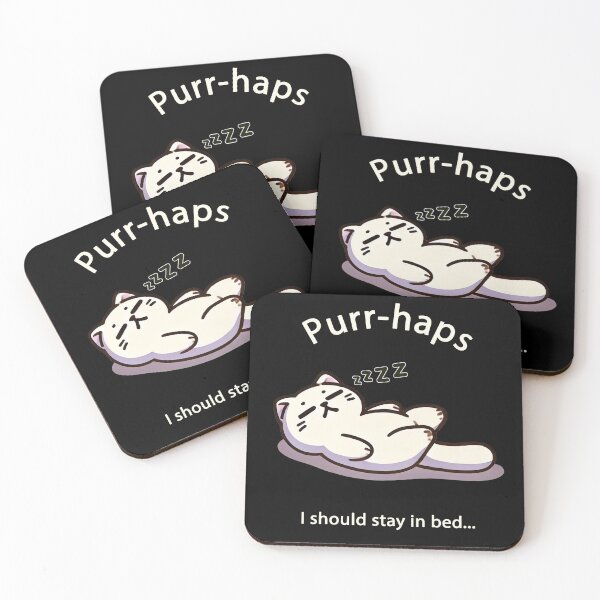 Item preview, Lazy Cat Vibes: Purr-haps I Should Stay in Bed designed and sold by MIDesign.