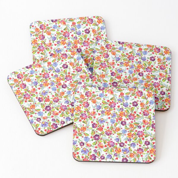 Item preview, RAINBOW FLOWERS, multi-colored flowers, summer flowers, floral pattern, Petrykivka painting designed and sold by Sunflower-7.