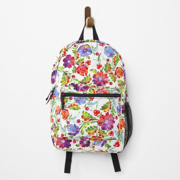 Item preview, RAINBOW FLOWERS, multi-colored flowers, summer flowers, floral pattern, Petrykivka painting designed and sold by Sunflower-7.