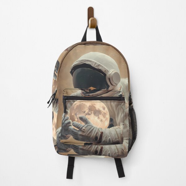 Item preview, Astronaut Cradling a Lunar Light USA America designed and sold by ART ATTACK ZONE.
