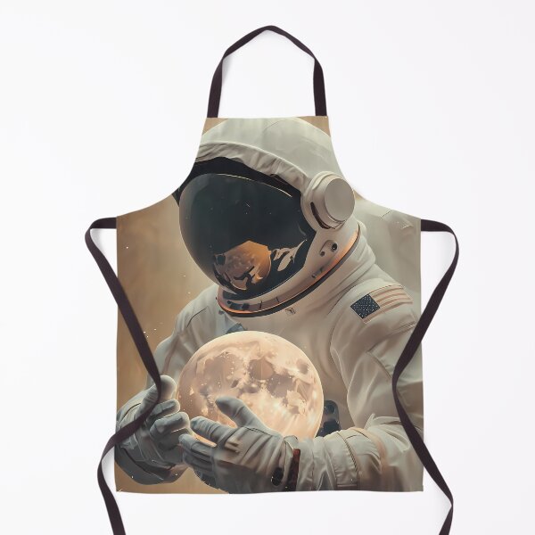 Item preview,  Astronaut Cradling a Lunar Light USA America designed and sold by ART ATTACK ZONE.