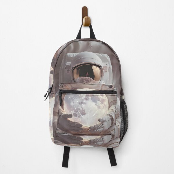 Item preview, United States Astronaut Cradling  Lunar Light USA America designed and sold by ART ATTACK ZONE.