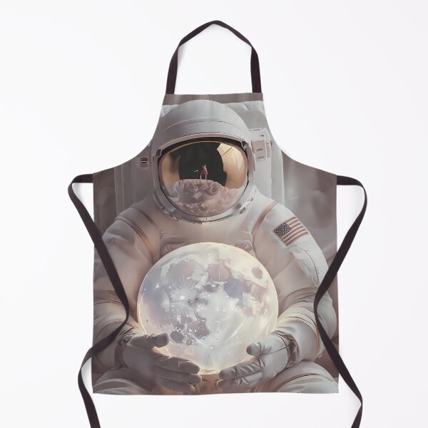 Item preview, United States Astronaut Cradling  Lunar Light USA America designed and sold by ART ATTACK ZONE.