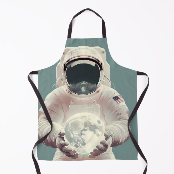 Item preview, Astronaut Cradling Moon Light USA America designed and sold by ART ATTACK ZONE.