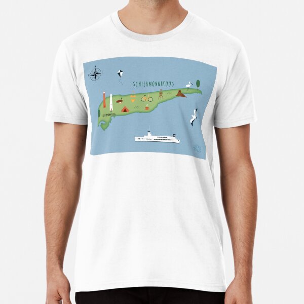 Item preview, Illustrated map of Schiermonnikoog designed and sold by ymkesinfogr.