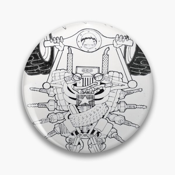 Item preview, Pumpin Iron Gym, old military style , robot lifting weights   designed and sold by ronnieyoung.