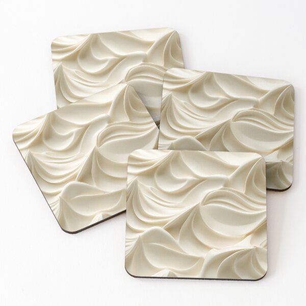 Item preview, 3D Whipped Cream Swirl Pattern - Soft Beige Aesthetic designed and sold by joanafly.