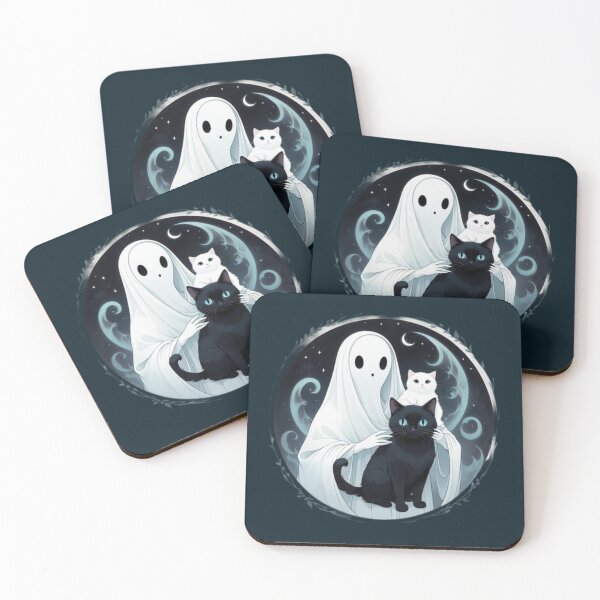 Item preview, Cat with Ghost designed and sold by Planetporridge.