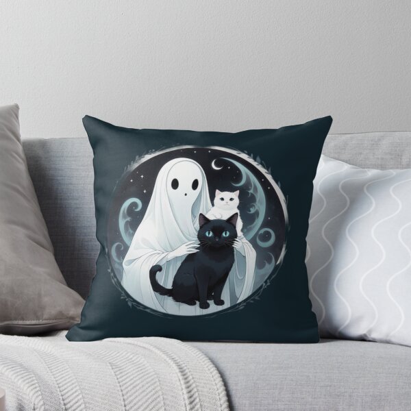 Item preview, Cat with Ghost designed and sold by Planetporridge.
